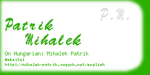 patrik mihalek business card